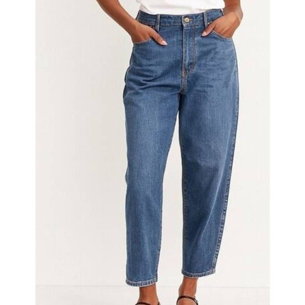 J. Crew Jeans Women's 26 Blue Denim Barrel Tapered Denim Summer Ankle